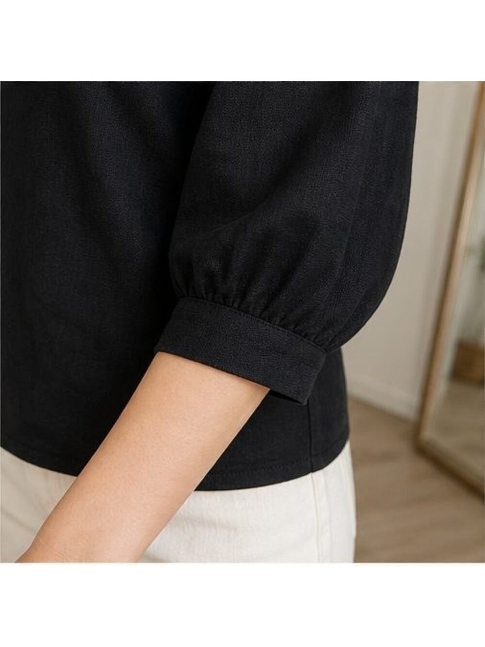 Black Ruffle Blouse - Picture 5 of 6